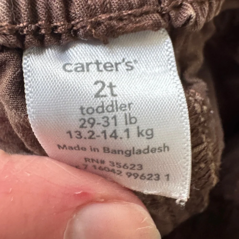 Carter's 2T Girls Brown Casual Flared Pants Bottoms